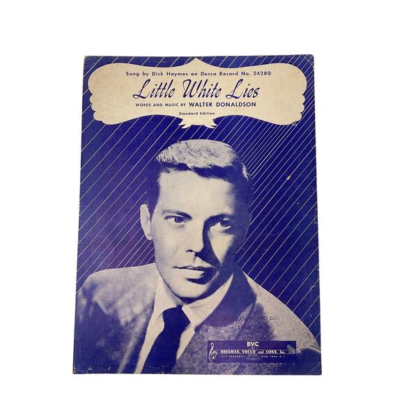 Little White Lies Sheet Music 1930 Walter Donaldson Dick Haymes Decca Records - Picture 1 of 6